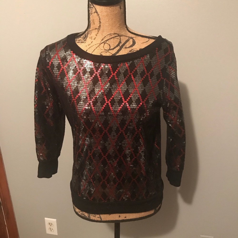 Women’s size S three quarter length sequin sweater